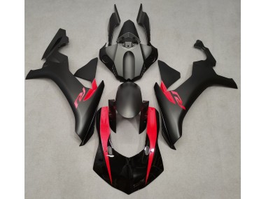 Aftermarket 2015-2019 Matte Black & Pearl Red Yamaha R1 Motorcycle Fairing