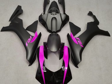 Aftermarket 2015-2019 Matte Black & Pink Yamaha R1 Motorcycle Fairing