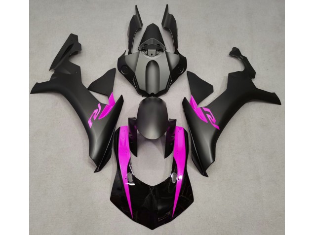 Aftermarket 2015-2019 Matte Black & Pink Yamaha R1 Motorcycle Fairing Aftermarket 2015-2019 Matte Black & Pink Yamaha R1 Motorcycle Fairing