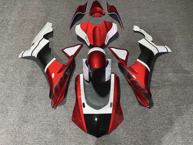 Aftermarket 2015-2019 Red & Carbon Fiber Accents Yamaha R1 Motorcycle Fairing