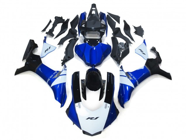 Aftermarket 2015-2019 White and Blue Yamaha R1 Motorcycle Fairing Aftermarket 2015-2019 White and Blue Yamaha R1 Motorcycle Fairing
