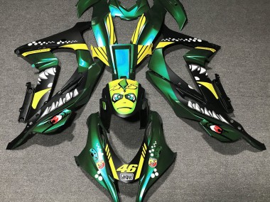 Aftermarket 2016-2019 Forest Green Shark Kawasaki ZX10R Motorcycle Fairing