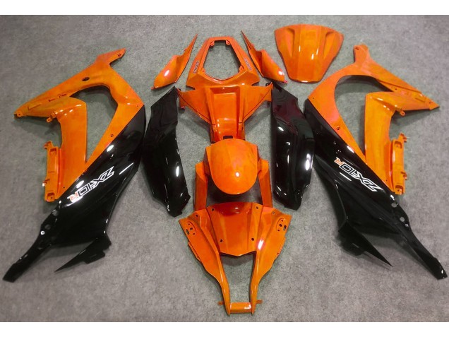 Aftermarket 2016-2019 Gloss Orange and Black Kawasaki ZX10R Motorcycle Fairing