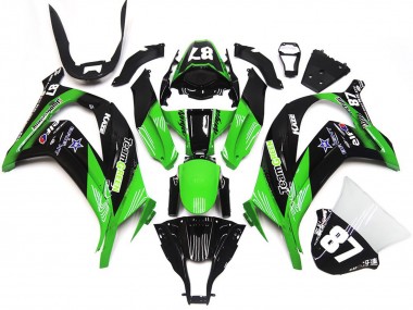 Aftermarket 2016-2019 Green and Black Kawasaki ZX10R Motorcycle Fairing