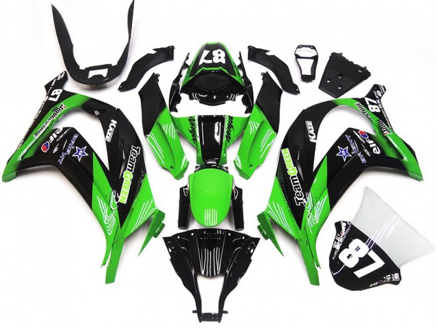 Aftermarket 2016-2019 Green and Black Kawasaki ZX10R Motorcycle Fairing Aftermarket 2016-2019 Green and Black Kawasaki ZX10R Motorcycle Fairing