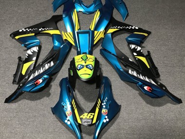 Aftermarket 2016-2019 Light Blue Shark Kawasaki ZX10R Motorcycle Fairing