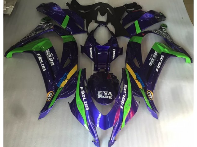 Aftermarket 2016-2019 Purple Green and Gloss Kawasaki ZX10R Motorcycle Fairing Aftermarket 2016-2019 Purple Green and Gloss Kawasaki ZX10R Motorcycle Fairing