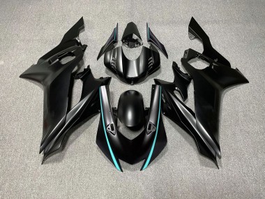 Aftermarket 2017-2019 Matte Black & Teal Accents Yamaha R6 Motorcycle Fairing