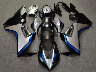 Aftermarket 2017-2019 Silver and Black & Blue Honda CBR1000RR Motorcycle Fairing
