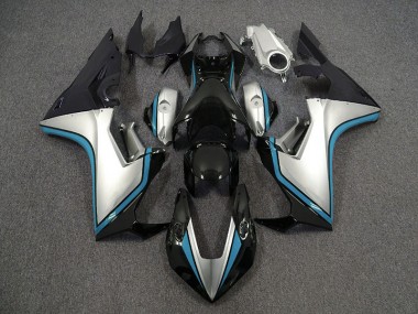 Aftermarket 2017-2019 Silver and Black & Light Blue Honda CBR1000RR Motorcycle Fairing